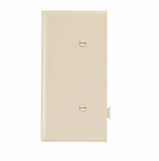 1-Gang Sectional Wallplate, Mid-Size, Blank, End, Ivory