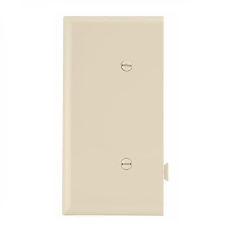 Eaton Wiring 1-Gang Sectional Wallplate, Mid-Size, Blank, End, Ivory