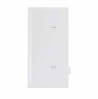 Eaton Wiring 1-Gang Sectional Wallplate, Mid-Size, Blank, End, White