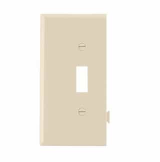 Eaton Wiring 1-Gang Sectional Wallplate, Mid-Size, Toggle, End, Ivory
