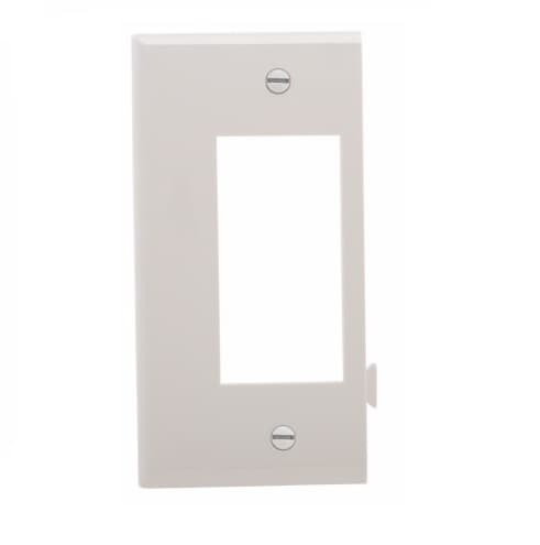 Eaton Wiring 1-Gang Sectional Wallplate, Mid-Size, Decora, End, White