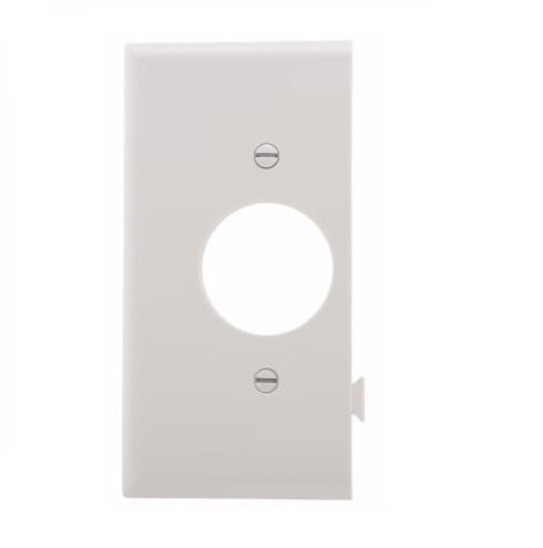 Eaton Wiring 1-Gang Sectional Wallplate, Mid-Size, Receptacle, End, White