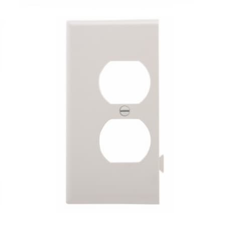 Eaton Wiring 1-Gang Sectional Wallplate, Mid-Size, Standard Receptacle, End, White