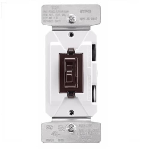 600W Toggle AL Series Dimmer Switch, Single-Pole, 3-Way, 120V, Black, Brown, Gray