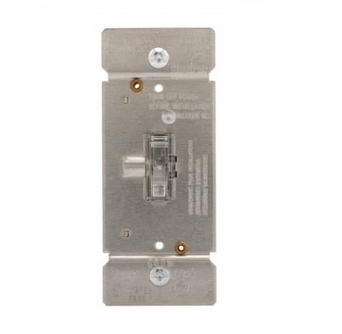 600W Toggle Dimmer, Non-Preset, Single Pole, Lighted