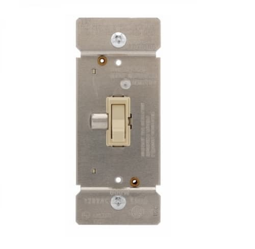 600W Toggle Dimmer, Non-Preset, Single Pole, Ivory