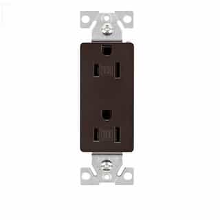 Eaton Wiring 15A TR Decora Duplex Receptacle, 2P3W, #14-10 AWG, 125V, Rubbed Bronze