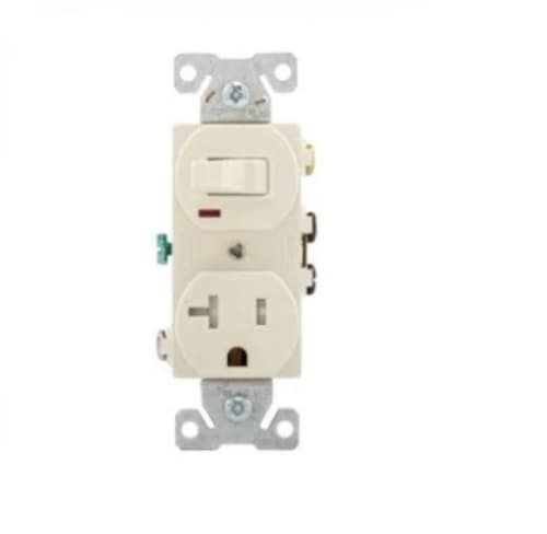 20 Amp Combination Switch, Tamper Resistant, Light Almond