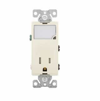 Eaton Wiring 15 Amp Nightlight w/ Receptacle, Tamper Resistant, Almond