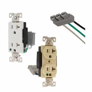 20A TR HG Modular Duplex Receptacle, 2-Pole, 3-Wire, 125V, Red