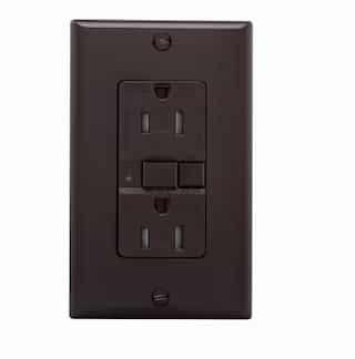 Eaton Wiring 15 Amp AFCI Receptacle w/ Light, Tamper Resistant, Brown