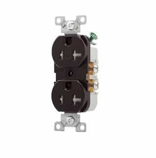 Eaton Wiring 20 Amp Duplex Receptacle, NEMA 5-20R, 2-Pole, Brown