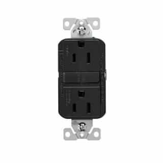 Eaton Wiring 15A TR Slim Self-Test GFCI Receptacle Outlet, 125V, Black
