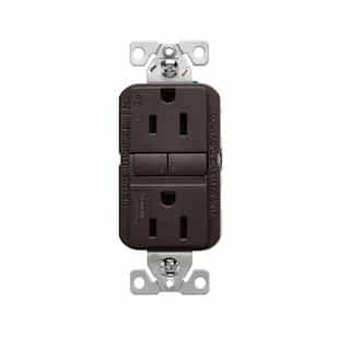 Eaton Wiring 15A TR Slim Self-Test GFCI Receptacle Outlet, 125V, Rubbed Bronze