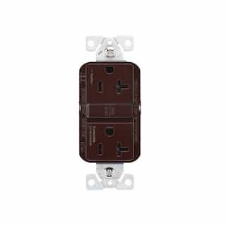 Eaton Wiring 20A TR Slim Self-Test GFCI Receptacle Outlet, 125V, Brown