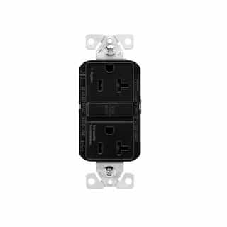 Eaton Wiring 20A TR Slim Self-Test GFCI Receptacle Outlet, B&S, 125V, Black
