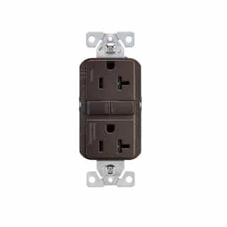 20A TR Slim Self-Test GFCI Receptacle Outlet, B&S, 125V, Rubbed Bronze