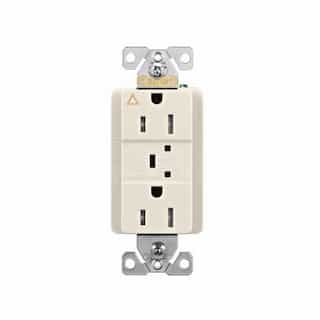 Eaton Wiring 15 Amp Surge Protection Receptacle, Light Almond