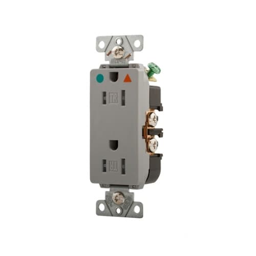 15 Amp Duplex Receptacle w/ Isolated Ground, Terminal Guards, Ivory