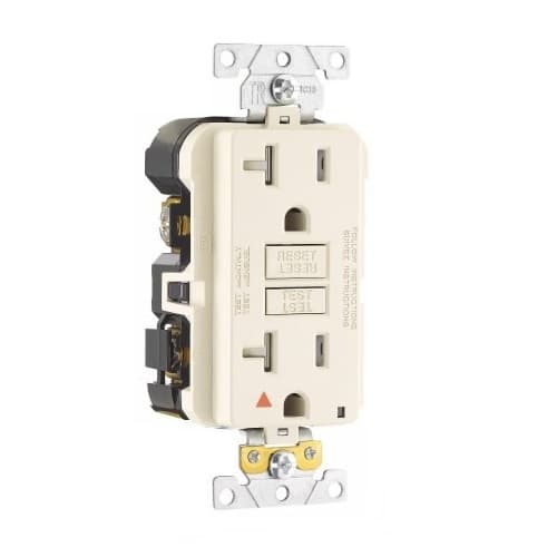 20 Amp TR Isolated Ground GFCI Duplex Receptacle, #14-10, 125V, Gray