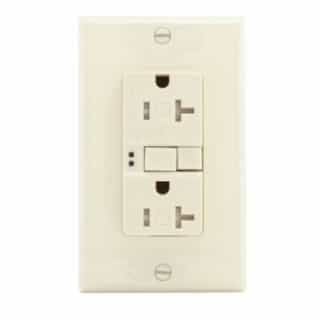 Eaton Wiring 20 Amp Tamper Resistant Duplex GFCI Receptacle Outlet, Almond