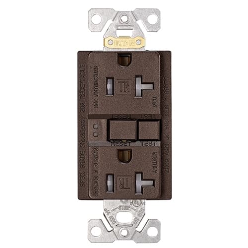 Eaton Wiring 20 Amp Tamper Resistant Duplex GFCI Receptacle Outlet, Oil Rubbed Bronze