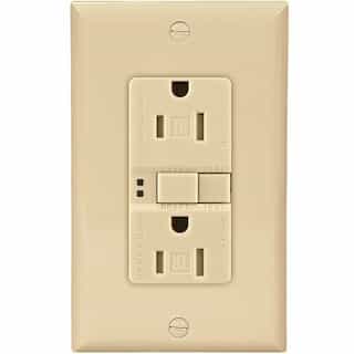 Eaton Wiring 20 Amp Tamper Resistant Duplex GFCI Outlet w/ ArrowLink Connector, Ivory