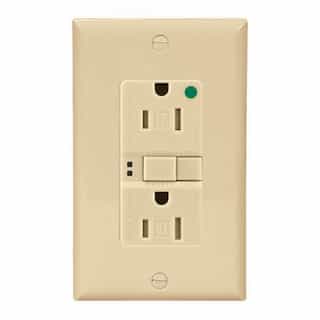 Eaton Wiring 15 Amp Tamper Resistant Hospital Grade GFCI Receptacle Outlet, Ivory