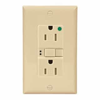 Eaton Wiring 20 Amp Tamper Resistant Hospital Grade GFCI Outlet w/ ArrowLink, Ivory