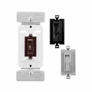 Eaton Wiring Universal Toggle Dimmer Switches w/ Preset, 120V, Black/Gray/Brown