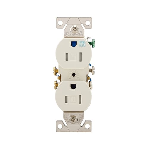 Eaton Wiring 15 Amp Tamper & Weather Resistant Duplex Receptacle, Light Almond