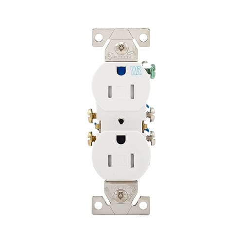 Eaton Wiring 15 Amp Tamper & Weather Resistant Duplex Receptacle, White