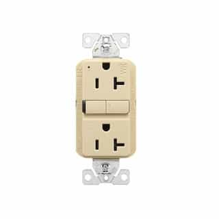 Eaton Wiring 20A TR & WR Slim Self-Test GFCI Receptacle Outlet, B&S, 125V, Ivory