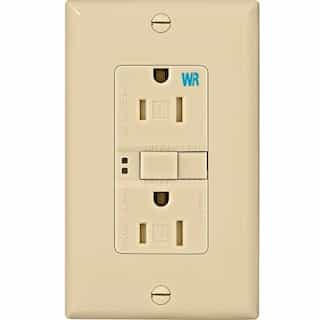 Eaton Wiring 15 Amp Tamper & Weather Resistant GFCI NAFTA-Compliant Outlet, Ivory