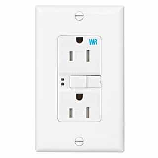 Eaton Wiring 15 Amp Tamper & Weather Resistant GFCI Receptacle Outlet, White
