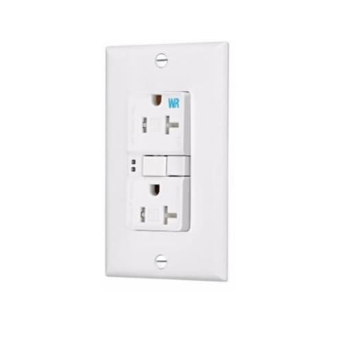 Eaton Wiring 20 Amp Tamper & Weather Resistant GFCI NAFTA-Compliant Outlet, White