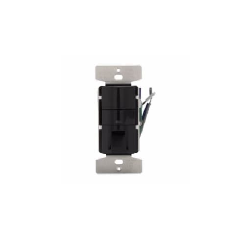 Eaton Wiring 2200W Vacancy Sensor & Dimmer w/LED Indicator, Black