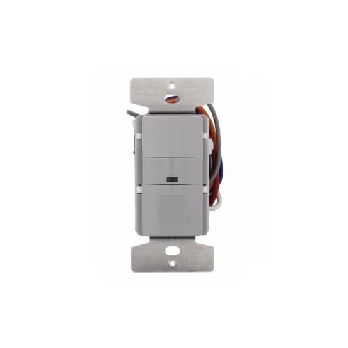 Eaton Wiring 2200W Vacancy Sensor & Dimmer w/LED Indicator, Gray