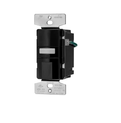 Eaton Wiring 1000W Sensor Switch w/ Nightlight, Vacancy, 1000 sq ft. Range, Black