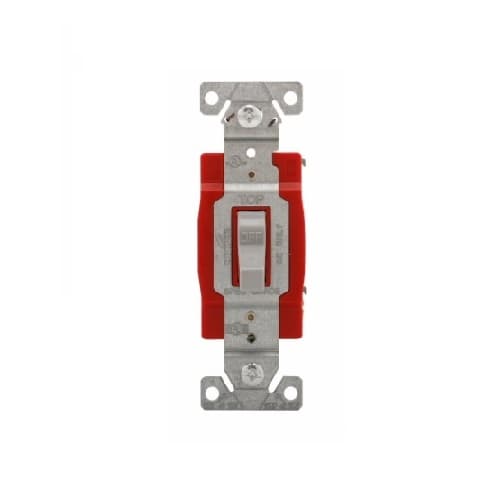 Eaton Wiring 20 Amp Toggle Switch, Construction Grade, Single Pole, Gray
