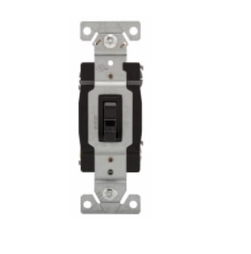 Eaton Wiring 15 Amp Toggle Switch, 4-Way, 120V, Black