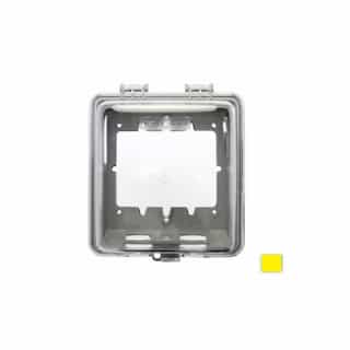 Portable Outlet Box & Single Receptacle Cover Plate Kit, 1.39-in Diameter, Yellow