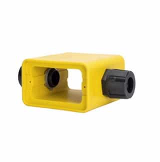 Cover Plate w/ Extra Depth, Portable, Duplex, Yellow