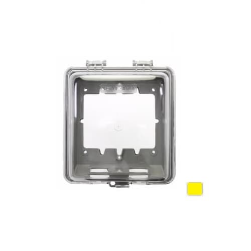 Eaton Wiring In Use Cover Single Receptacle Cover Plate, Extra Depth, 1.56-in Dia., Yellow