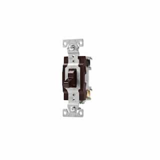 Eaton Wiring 4-Way 15 Amp Heavy Duty Toggle Switch, Commercial Grade, Brown, Bulk
