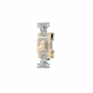 Eaton Wiring 4-Way 15 Amp Heavy Duty Toggle Switch, Commercial Grade, Ivory, Bulk