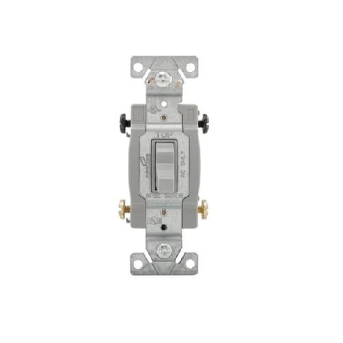 Eaton Wiring 4-Way 15 Amp Heavy Duty Toggle Switch, Commercial Grade, Gray