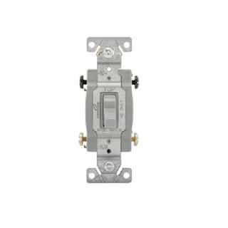 4-Way 15 Amp Heavy Duty Toggle Switch, Commercial Grade, Gray