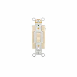 Eaton Wiring 4-Way 15 Amp Heavy Duty Toggle Switch, Commercial Grade, Ivory