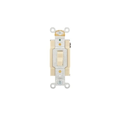 4-Way 15 Amp Heavy Duty Toggle Switch, Commercial Grade, Ivory